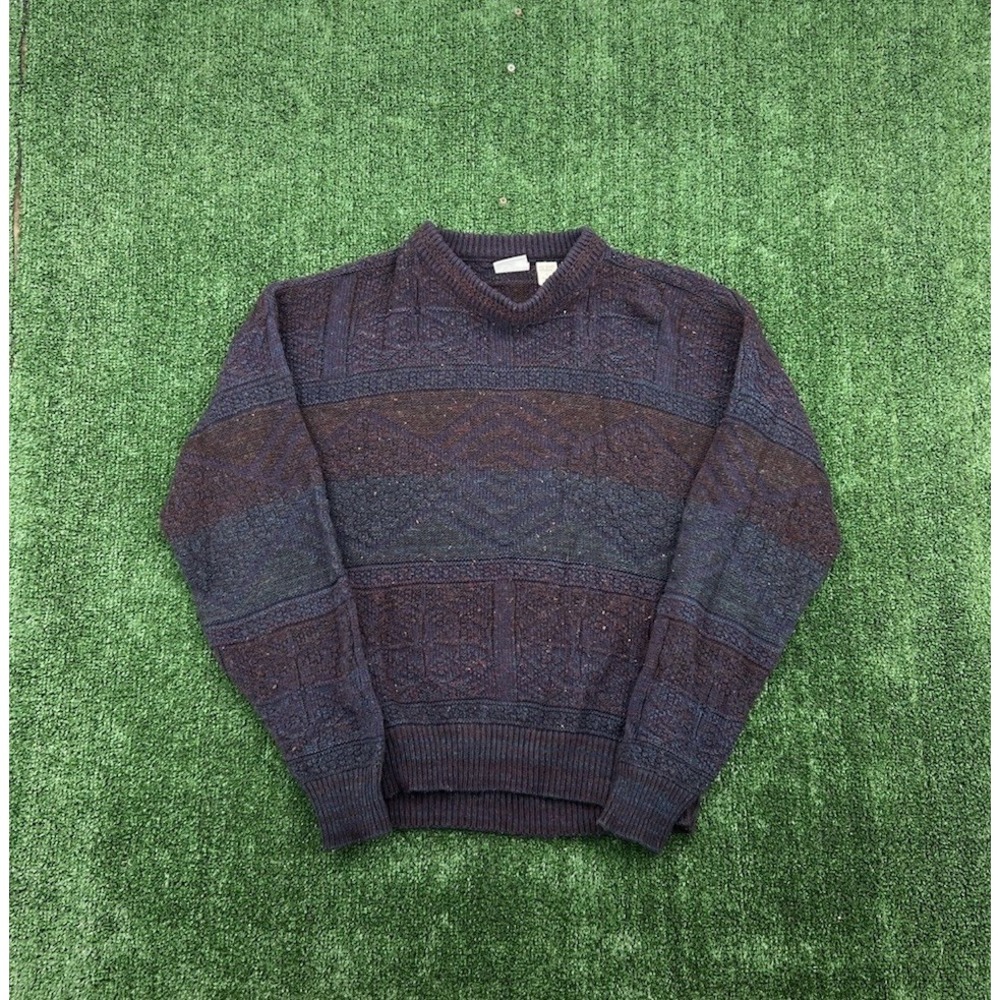 Vintage GIORGIO DI FIRENZE Men's L Italian Wool Blend Pullover Sweater